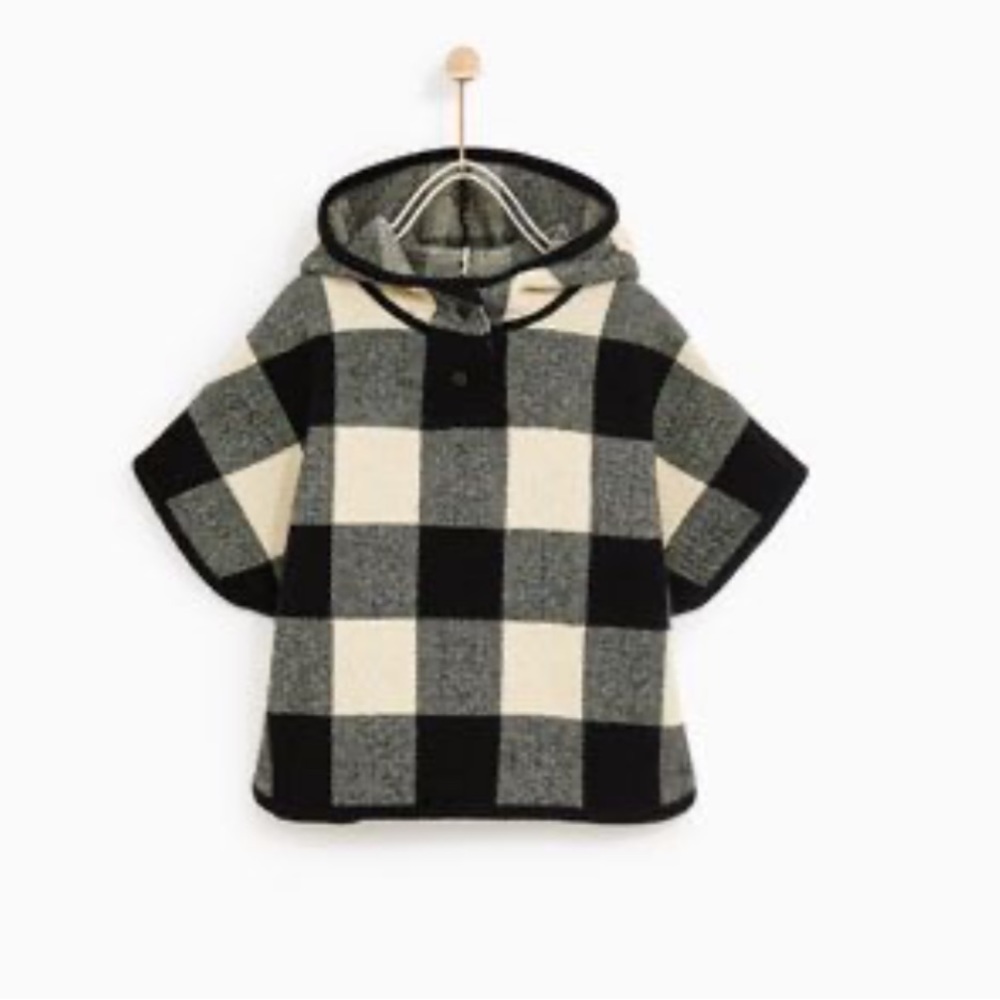 Zara Knitwear Baby Girl Knit Poncho, Size 2-3 Years